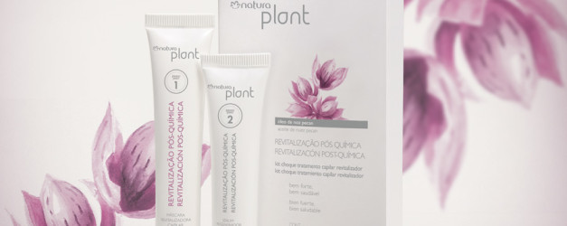 Três passos para restaurar o cabelo quimicamente danificado com o novo Natura  Plant Kit Choque Restaurador | Dois Terços